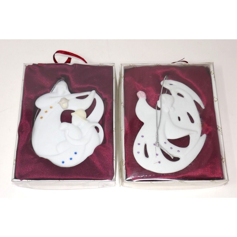 AppleTree Design Fine Porcelain Ornaments ~ Angel of Love & Majesty Nativities